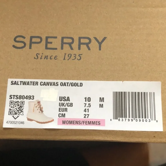 Saltwater canvas oat/gold Sperry - Picture 9 of 10